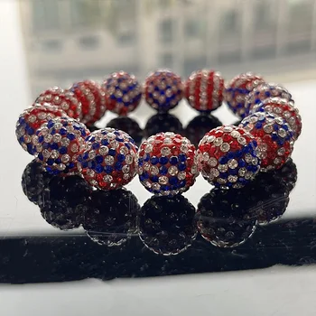 Kvekstio USA Love Armband Set 5-tlg. - Patriotischer Schmuck Rot-Weiß-Blau