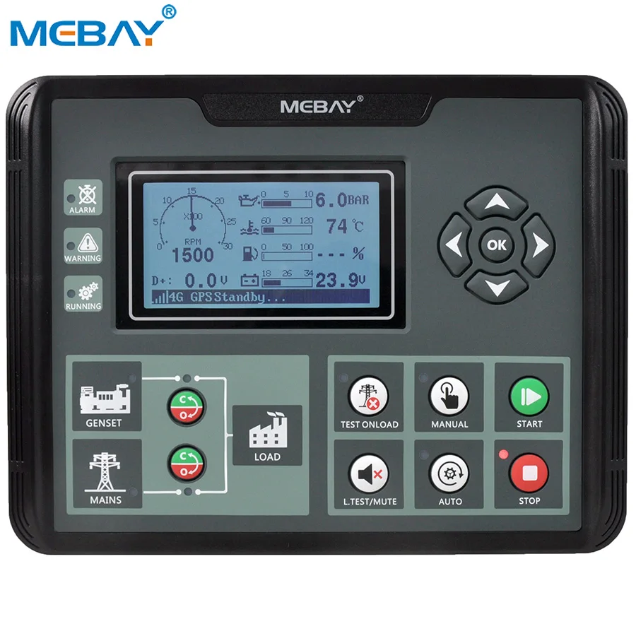 Mebay 4G Generator Controller DC52CR-4G GPS AMF Sim Card Supported Free Platform