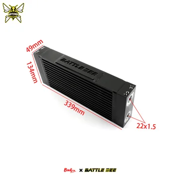 Aluminum Alloy Oil Cooler General Motors Modified 11 Rows Oil Cooler Plate Double Pass Side Outlet Parts Auto Part BBR-PRO-34014