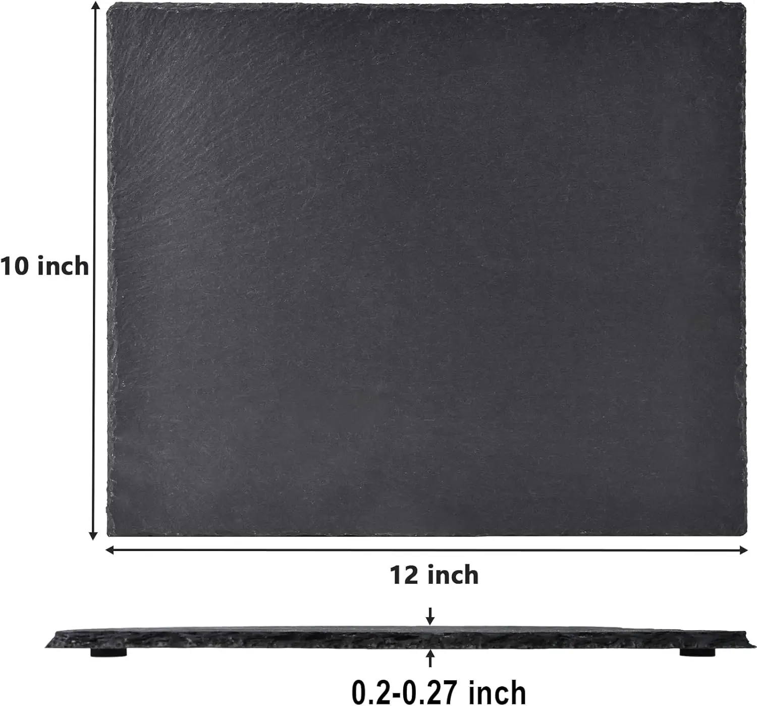 12 X 10 in 4 Pack Slate Cheese Boards Black Stone Plates Charcuterie Boards Gourmet Serving Tray Cheese Platter for Sushi