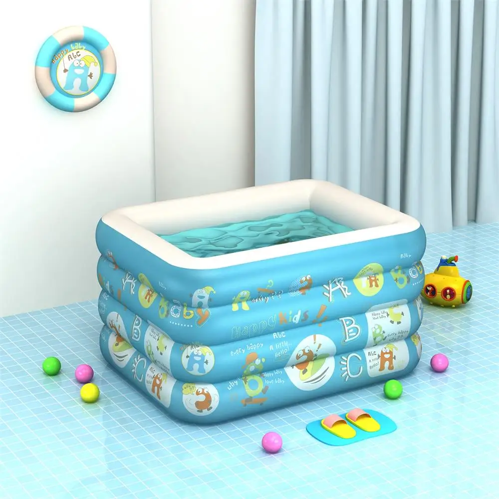 stock Customized 4-ring 180cm PVC Inflatable swimming pool, newborn baby home swimming training pool