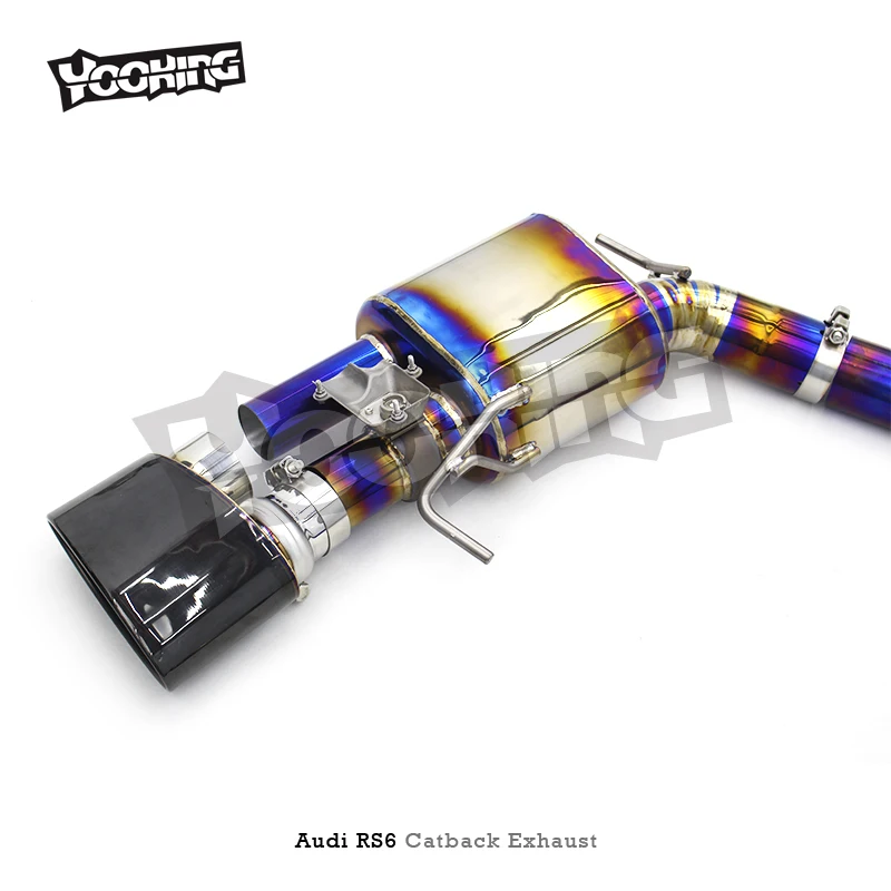 Tuning OEM Factory Valve Muffler Pipe Exhaust Catback for Audi RS6/RS7 C8 4.0T 2019-2023 Escape Titanium Muffler Catback Exhaust