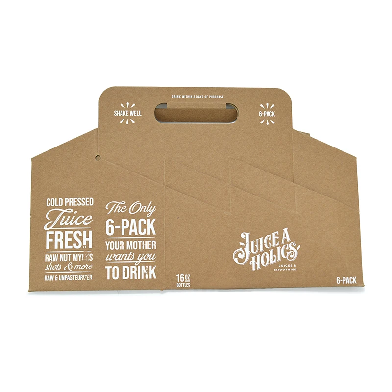 Custom 4 Pack 14 Oz Beer Can Bottle Carrier Holder Paper Cardboard Six Pack Beer Holder