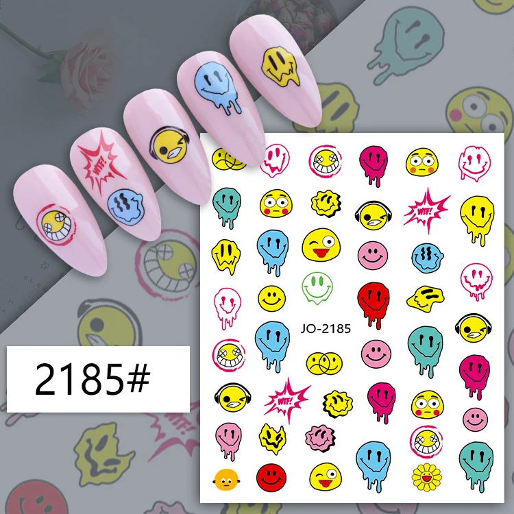 Smiley Face Nail Art Stickers