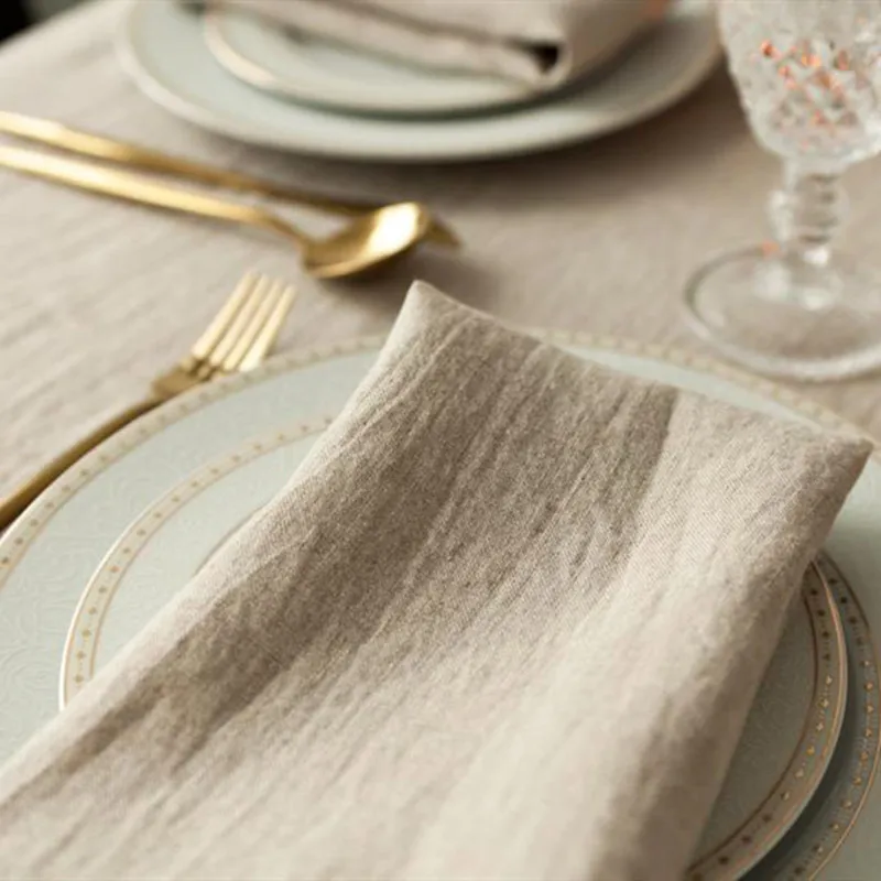 Hot Selling Custom Color Linen Napkins Wholesale 45x45 Western food Napkins for Table Decorations