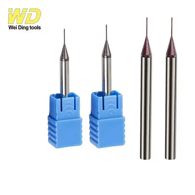 Frese A Testa Sferica CNC 2pz - Carburo AlTiN, 2mm Diametro, 2 Flauti - Foto 7