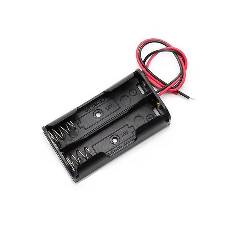 AA 2slots Parallel Battery Holder 1.5V 2AA Plastic Storage Box Case Holder Connector