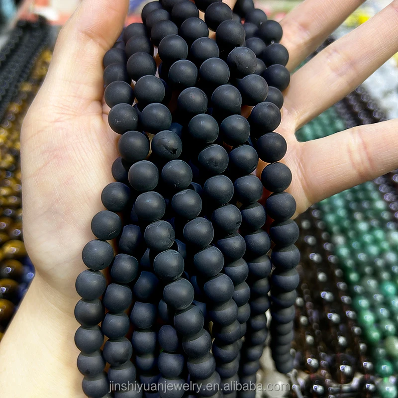 JOE FOREMAN 8mm Round Gold Obsidian Beads - 15-Piece Natural Gemstone Strand For Jewelry Making