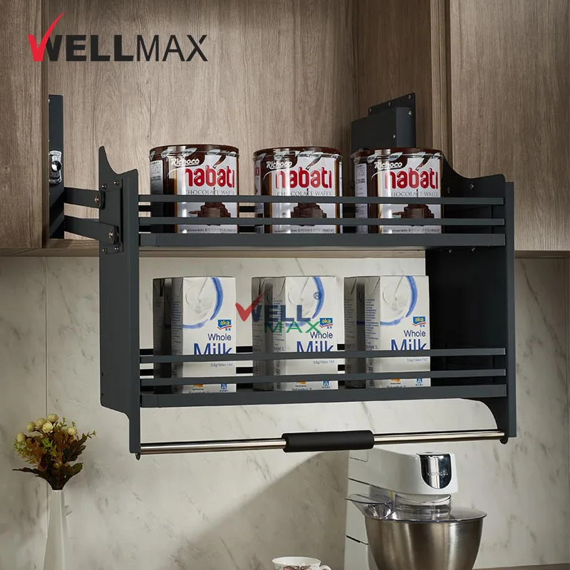 Kitchen Accessories Lift Basket Pull Down Shelves Elevator