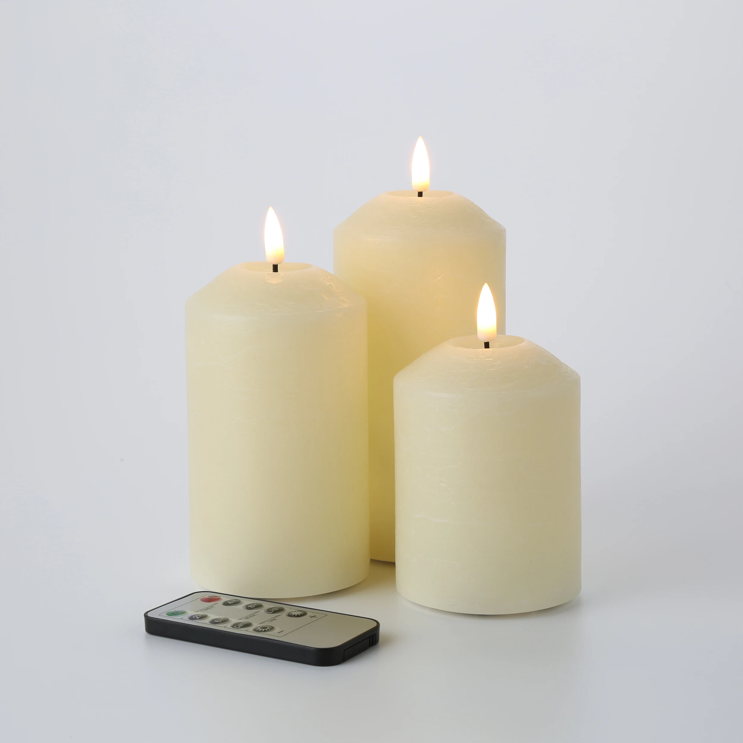 Лидер продаж от Matti объемная гофрированная стойка с настоящим пламенем украшение для дома Светодиодная свеча дистанционным