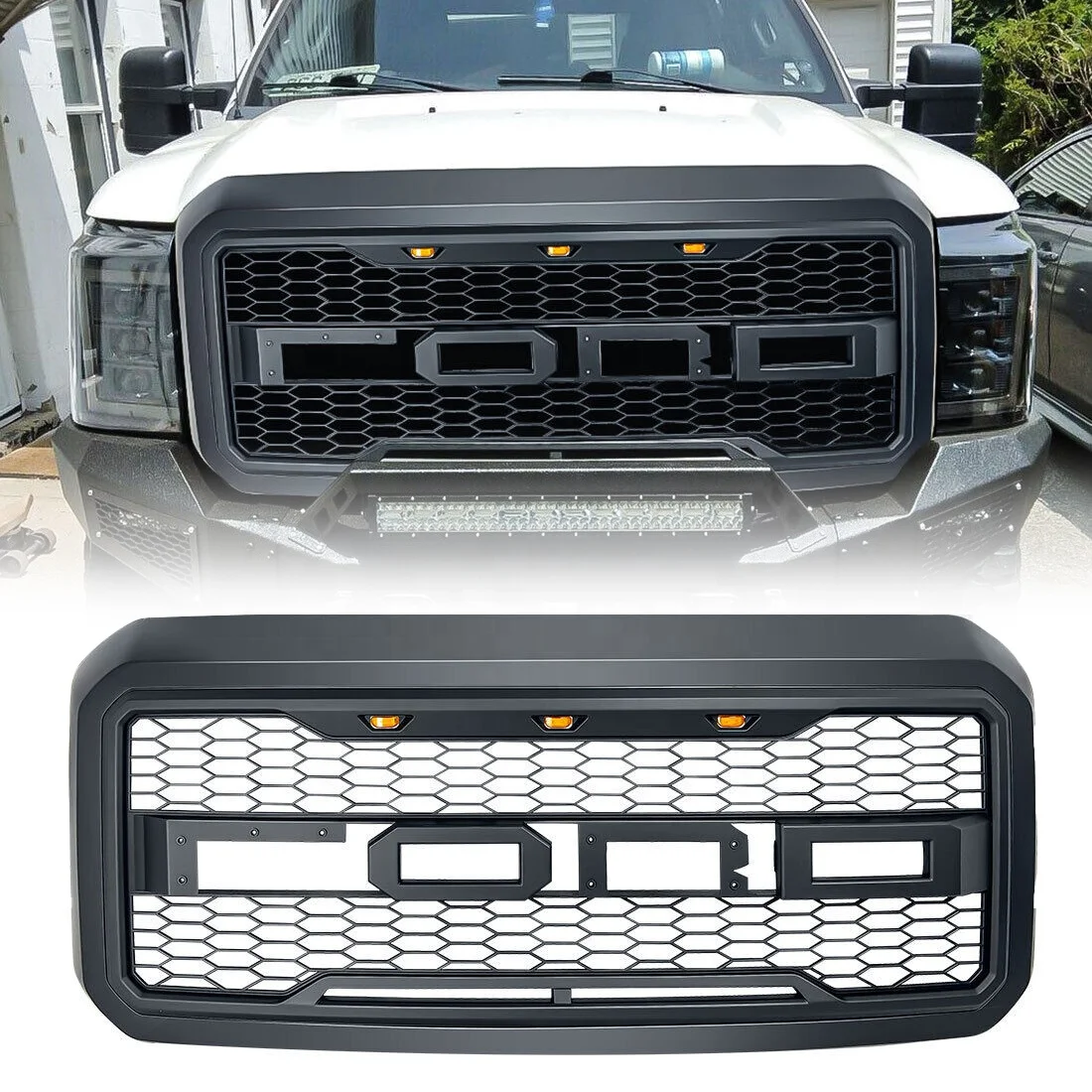 Car Grill For 2011-2016 Ford F250 F350 Super Duty Front Grill Raptor ...