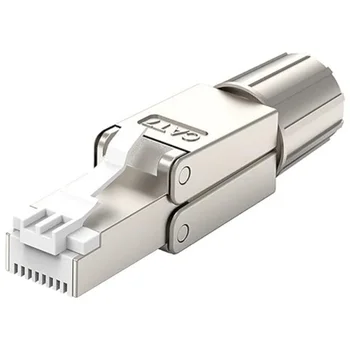 High Quality Toolless Connector Cat7 UTP RJ45 Pass Through Connector for Cat7 23AWG SFTP UTP Cable