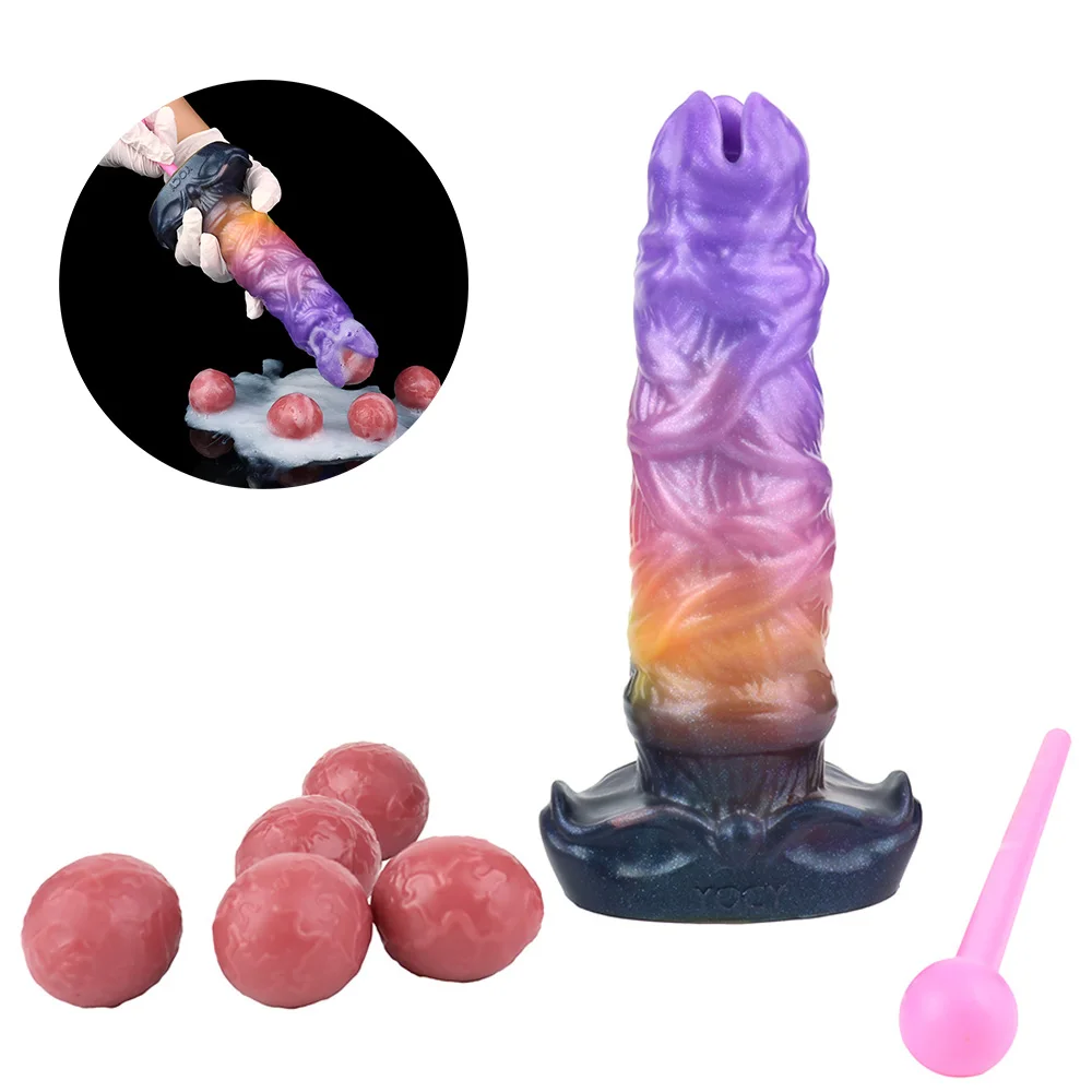 Silicone Alien Dildo Ovipositor Fantasy Monster Lay Egg Stimulation Booster  Spawning Adult Female Masturbator Sex Toys Wholesale