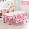 Pink  wood grain desktop-1 table 4 chairs