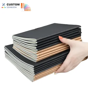 Custom A5 80 Page Notebook Offset Recycled Paper Sewing Binding for Students Exercise Writing Note Books Journal Notebook