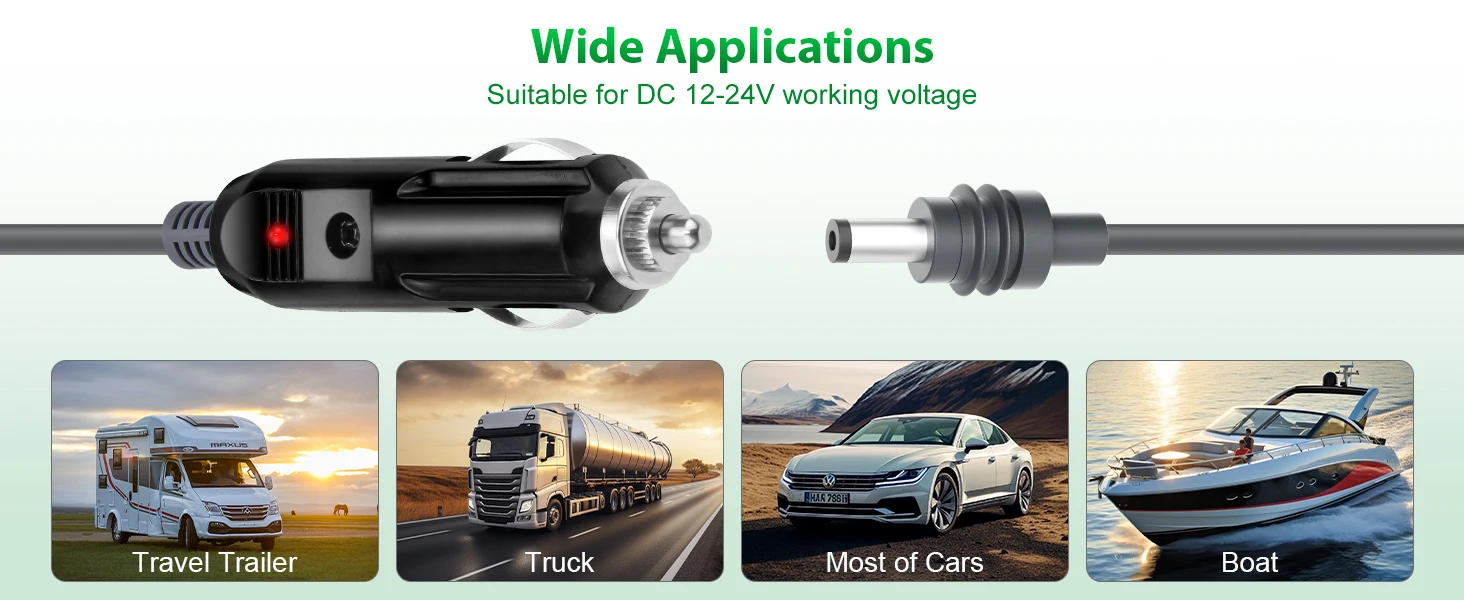 12v Car Cigarette Lighter to DC 5521 Power Cable for Starlink Mini DC 5.5* 2.1mm Charge Cable插图5
