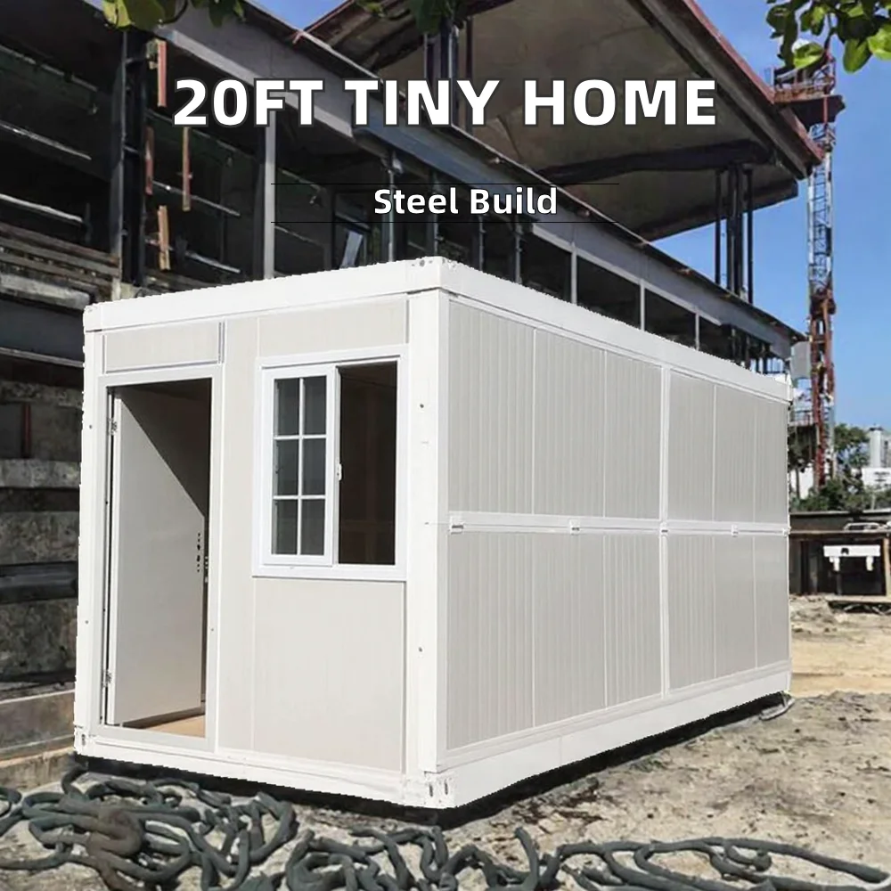 product 20ft portable prefabricated flat pack foldable container house expandable two story detachable tiny home for supermarkets-4
