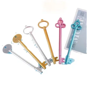 Creative Retro Key Gel Ink Plastic Pen for Cute Plastic Student Writing Exam Stationery Wholesale Office Supplies Learning