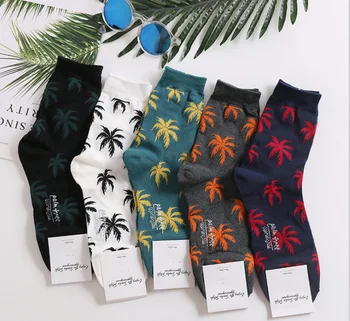 personalized fashion novelty weed long cotton socks for men