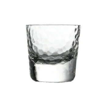 Kitchen & Tabletop 78ml Japanese style clear hammered pattern water glass cup stock whiskey tumbler