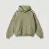 Felpa con cappuccio grigio cammello