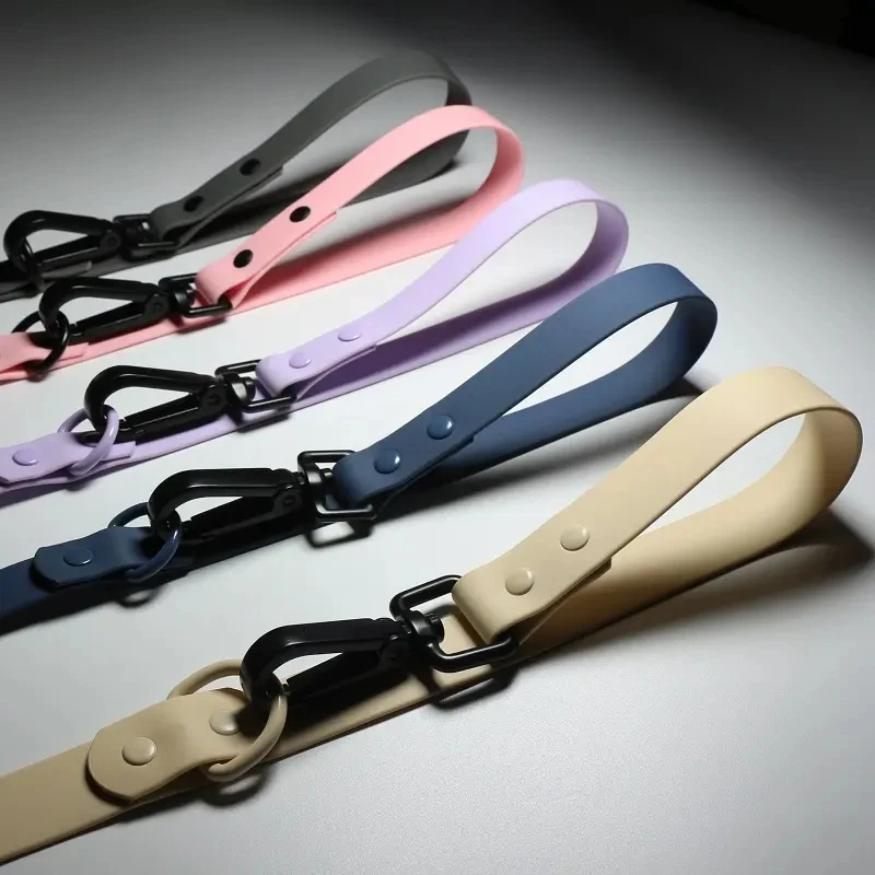 Pvc Dog Collar Leash Outdoor Silicone Non Slip Candy Color Soft Coated