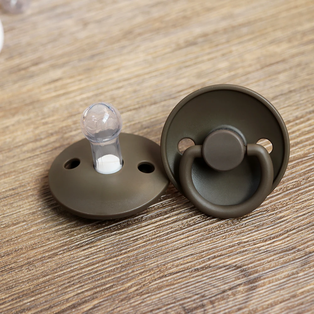 Custom Bpa-free Soft Feeding Baby Food Grade Natural Silicone Neutral Color Soothers Pacifier Wholesale
