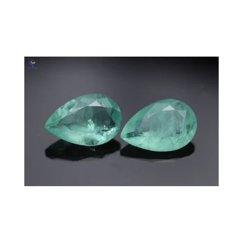 kelijj Hot Sale At Low Prices Crystal Clear paraiba color Synthetic Glass Gems with Decoration for Jewelry Making
