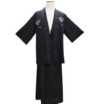 Autumn Kimono for Men Japanese Traditional Male Cosplay Samurai
