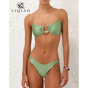 Reversible Breathable High Waist 2-Piece Tie-Side Knot-Accent Bikini Set