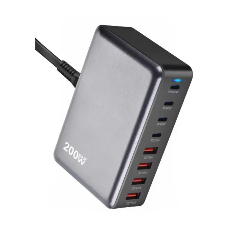 440W GaN台式充电器8端口USB C型PD 100W快速集线器充电器3.0 USB C型手机440W USB电源充电器站