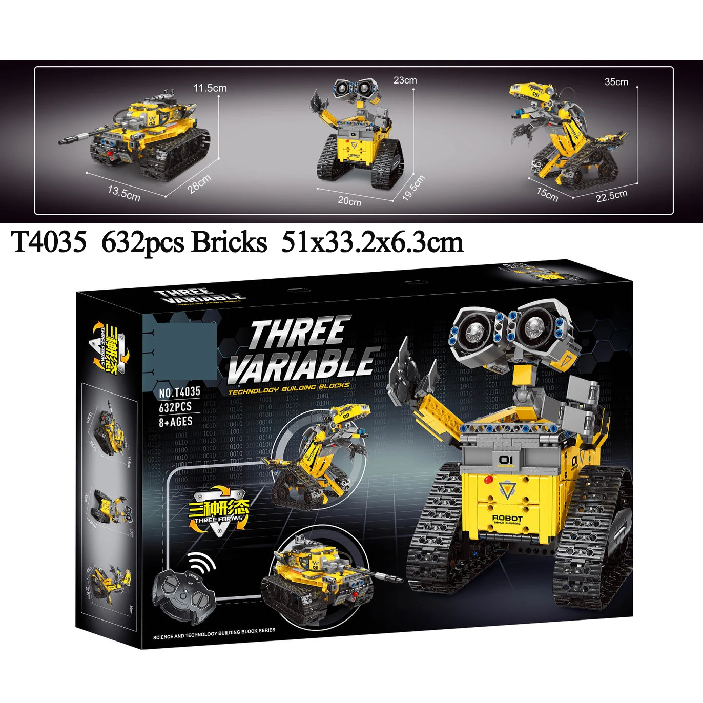 Robot De Construcción 5 En 1 Con App Y Mando | 520 Piezas | Regalo STEM Para Niños De 6 A 12 Años