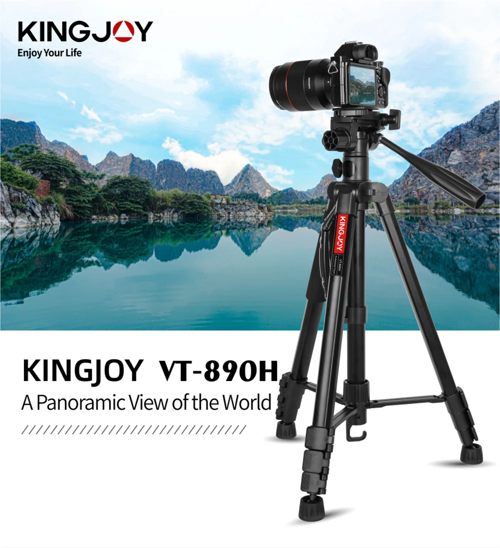 MOJOGEAR 3-in-1 179 Cm Tripod: Tripod, Monopod And Horizontal Arm For Best Shots - With Phone Holder And Tripod Carry Bag - View #10