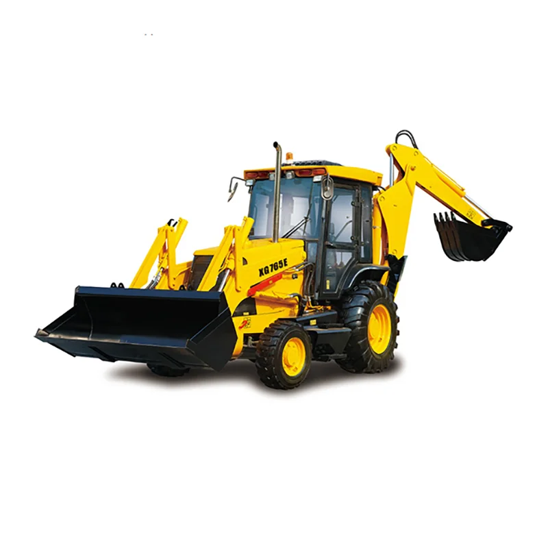 XGMA Backhoe Loader Telescopic Long Arm  XG765E with Low Fuel Consumption Cheap Price