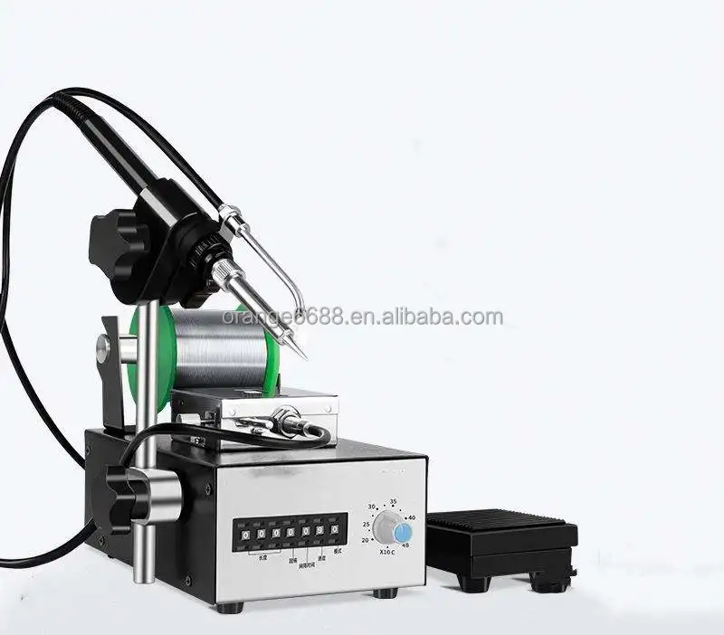 Hand-held Semi-Automatic Foot Pedal Wire Feeder Machine Constant Temperature Digital Display Soldering Station