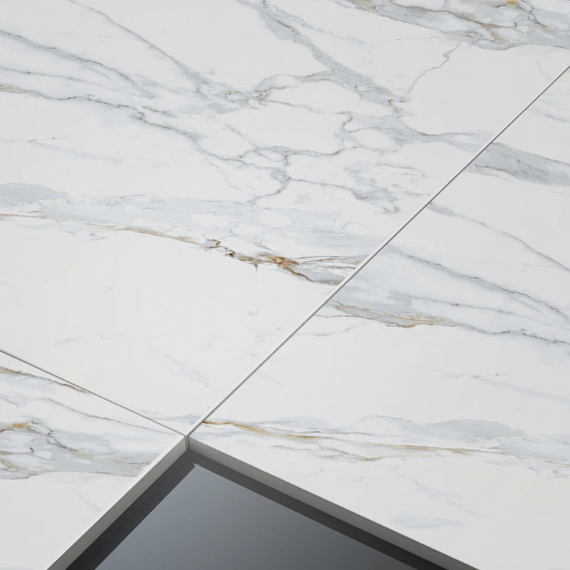 Realgres White Ceramic Countertop Fish Maw Platinum Big Size Porcelain Tiles Quartz Countertops Slabs