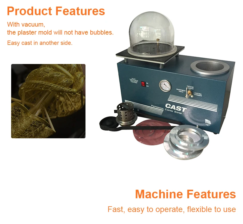 Jewelry Making Tools Vacuum Casting Machine 2 L Vacuum Casting Machine