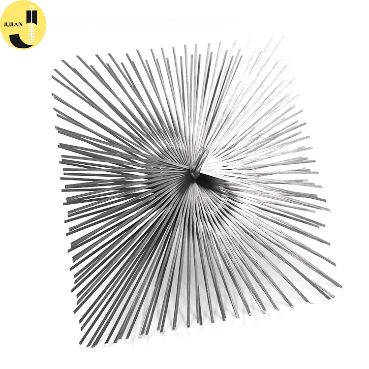 煙突掃除ブラシ６本セット　ワイヤーブラシ 6インチ煙突掃除ブラシキット ダブルステム手動ブラシ【エコ】