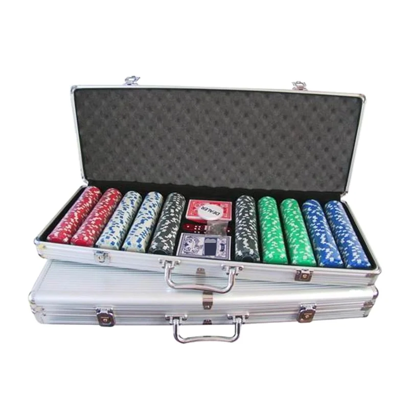 600pcs Chip Capacity Metal Aluminum Portable Carrier Poker Chip Case