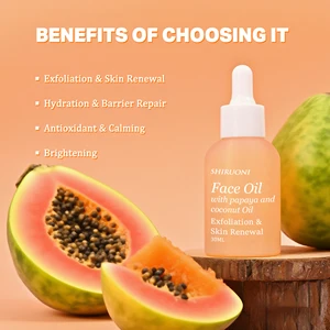 OEM Face Papaya Face Oil Coconut Jojoba Sweet Almond Olive Oi Deep Moisturizing Brightening Exfoliation Skin Renewal Facial Oil