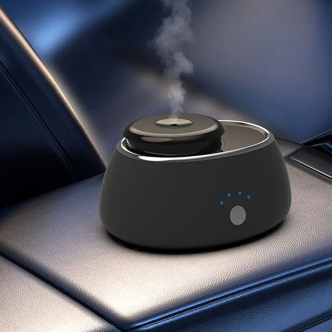 Small Home Office Solar Power Rechargeable 30ml Waterless Essential Oil Solar Energy Car Fragrance Aroma Diffuser