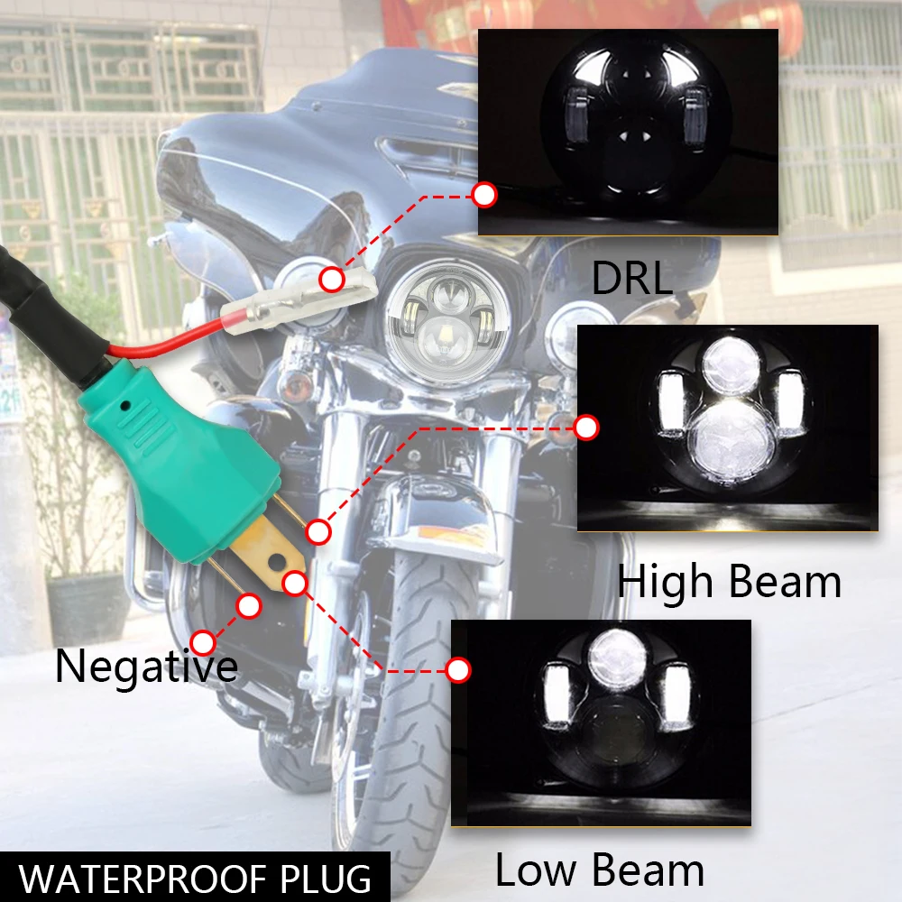 Headlight 2PCS 5.75 Inch LED Headlight Projector 5 3/4 Headlamp For