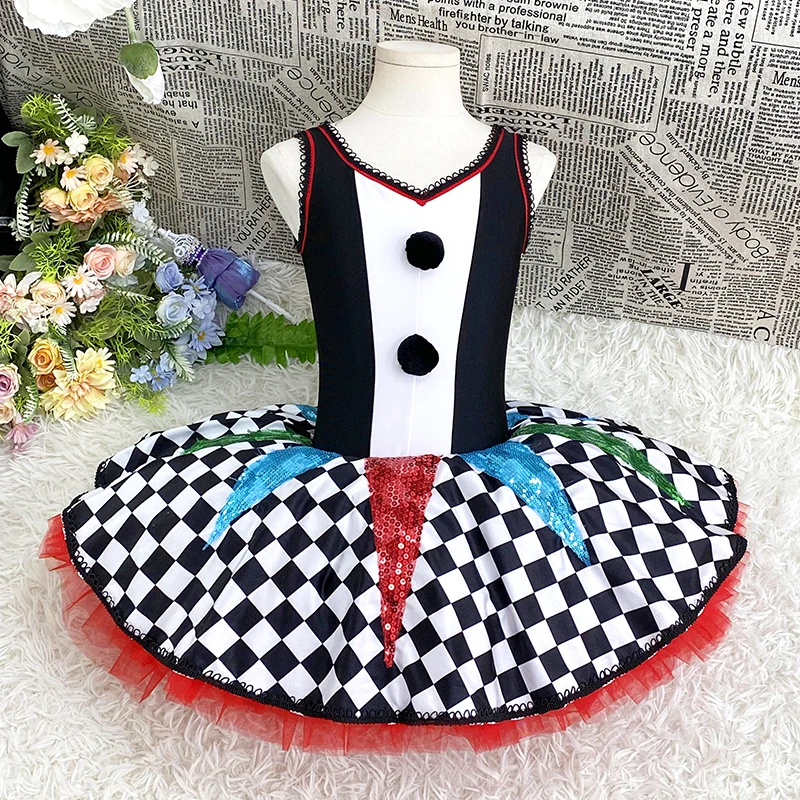 princess dress P0016 Ballet Dress Tutu High Quality Girls Black Stage  Performance Ballet Dancewear Million Clown Ballet Costume