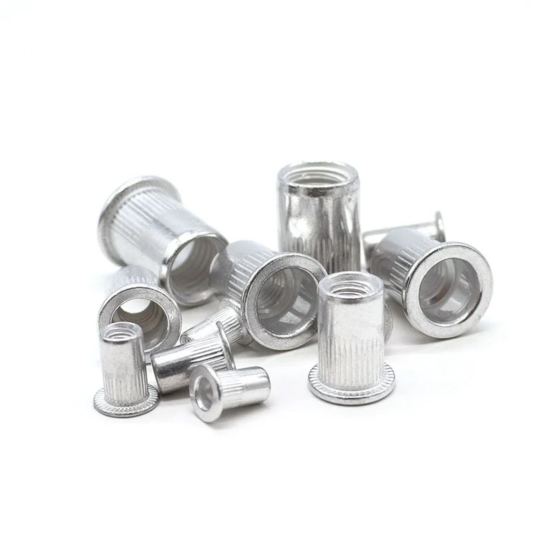 1pcs M3 M4 M5 M6 M8 M10 M12 Flat Metric Threaded Rivet Nuts Aluminium ...