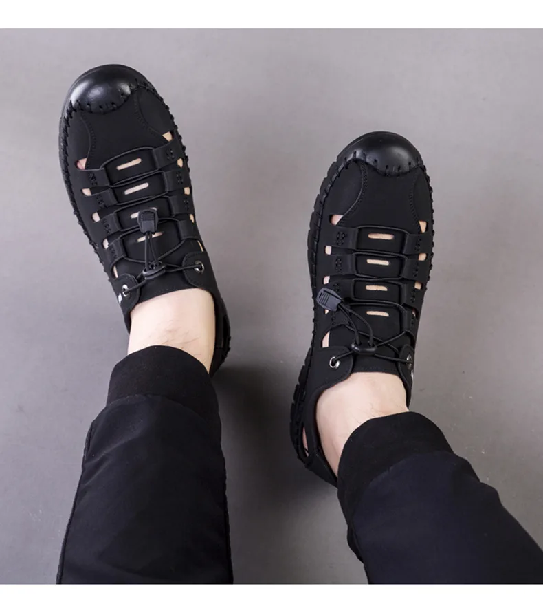 Sandales De Plage Ajourées Antidérapantes, Durables, De Sport Et De Merde, Vêtements D'été Pour Hommes, Couverture Complète, 2023