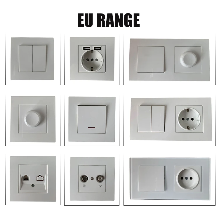European Socket EU Standard 2pin Electrical Outlet 2USB Socket PC Germany 16A Outlet Socket for House
