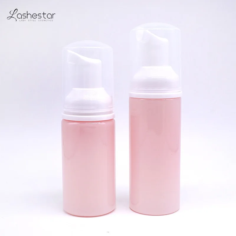 50 мл в виде розовых бутылочек, ненатуральные Искусственные Пены, оптовая продажа ресниц для наращивания шампунь масло бесплатная поставка фабрики