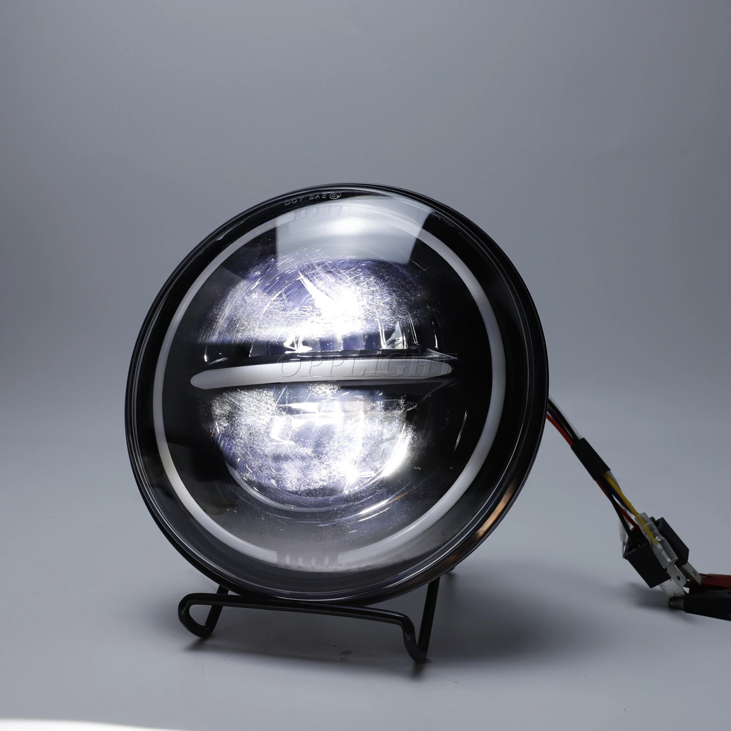 5,75 гало кольцо DRL авто свет LJ CJ 50 Вт светодиодные противотуманные фары 4X4 круглая Автомобильная фара дальний и ближний свет для JK XJ TJ мотоциклетный автомобиль