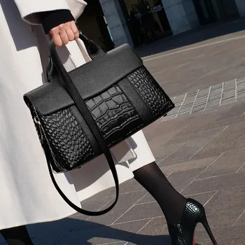2022 New Trendy Shoulder Bags Leather Alligator Ladies Handbag Women Bag Handbag Genuine Leather Handbags For Women Luxury