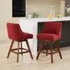 WINE RED + Wood+Fabric + Foam